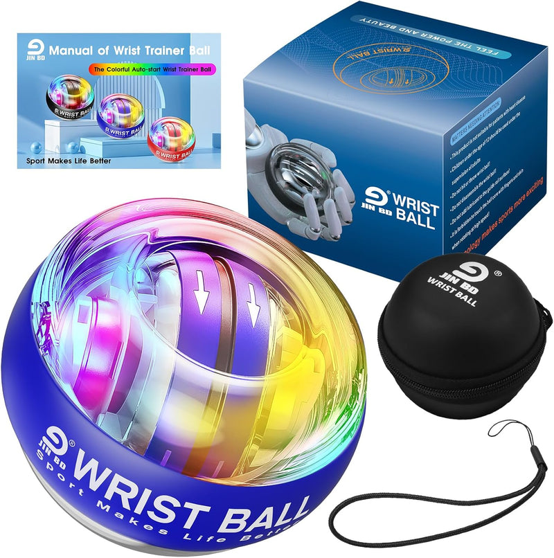 Wrist Trainer Ball Auto-Start Gyroscopic Forearm Exerciser Gyro Ball for Strengthen Arms, Fingers, Bones and Muscles
